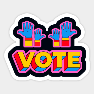 Vote (Retro) Sticker